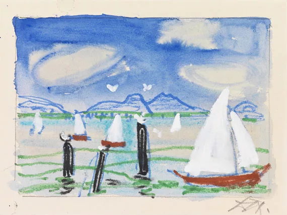 Otto Dix — Segelboote und Möwen