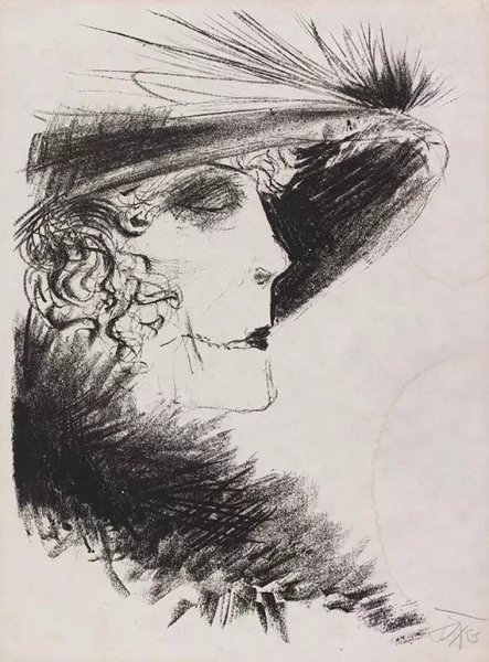 Otto Dix — Dame mit Reiher
