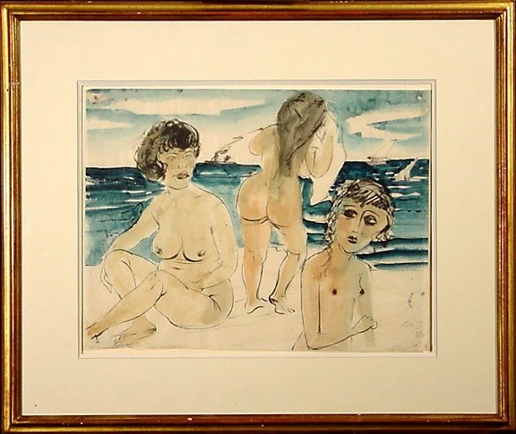 Otto Dix — Strand (Drei Mädchenakte am Strand), 1923 DIX 23/314/Strand