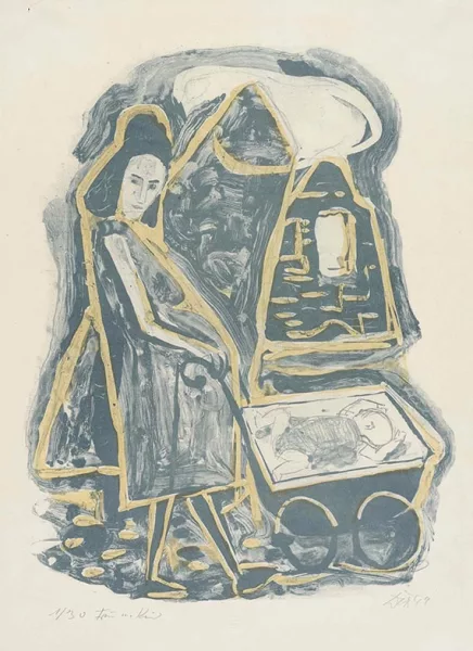 Otto Dix — Frau mit Kind (im Kinderwagen)