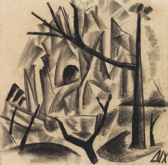Otto Dix — Haus und Baumstümpfe (bei Souchez, Pas-de-Calais)
