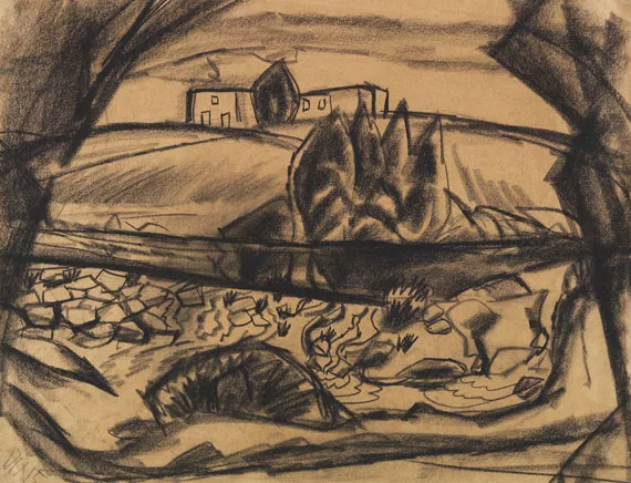 Otto Dix — Gehöft am Fluss II