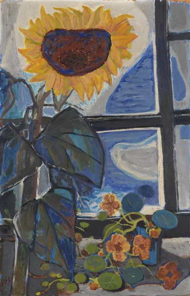 Otto Dix — Sonnenblume am Atelierfenster