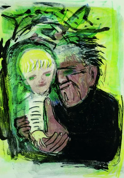 Otto Dix — Selbstbildnis mit Marcella (Augen dunkel)
