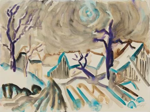 Otto Dix — Winterliches Dorf