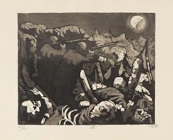 Otto Dix — Die Sapposten haben nachts das Feuer zu unterhalten