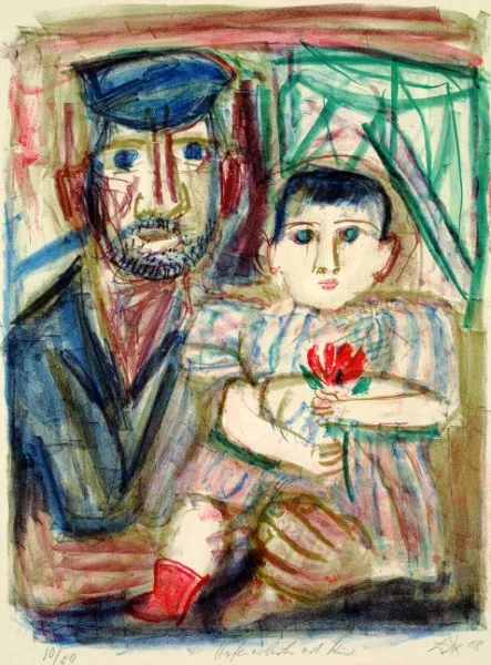 Otto Dix — Hafenarbeiter mit Kind