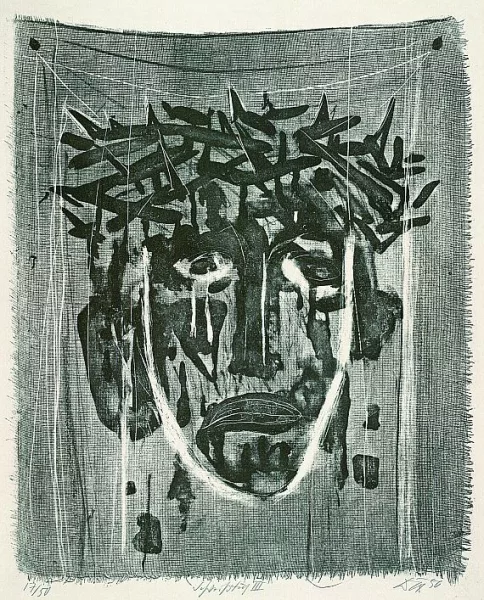 Otto Dix — Schweißtuch III (Mund geschlossen)