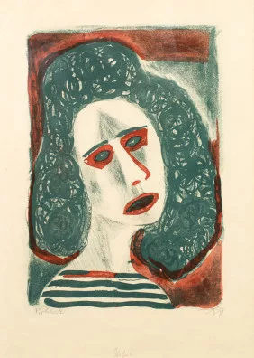 Otto Dix — Frauenkopf, 1969