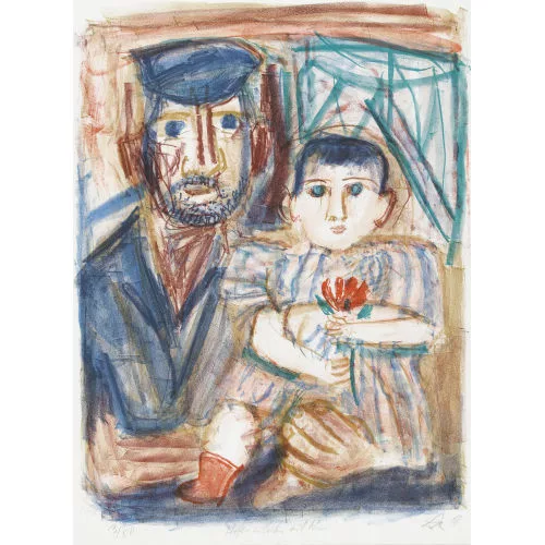 Otto Dix — "Hafenarbeiter mit Kind".