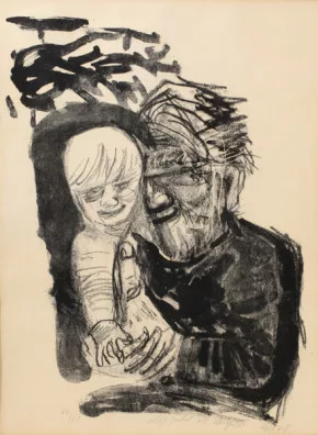 Otto Dix — Selbstporträt mit Marcella, 1968