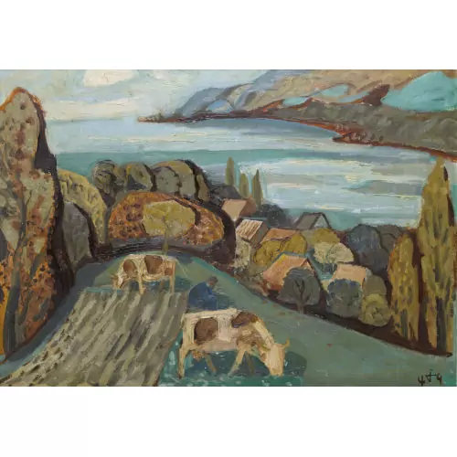 "Herbst mit Kühen"
