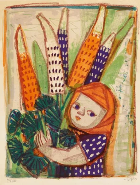 Otto Dix — Mädchen mit Lupinen