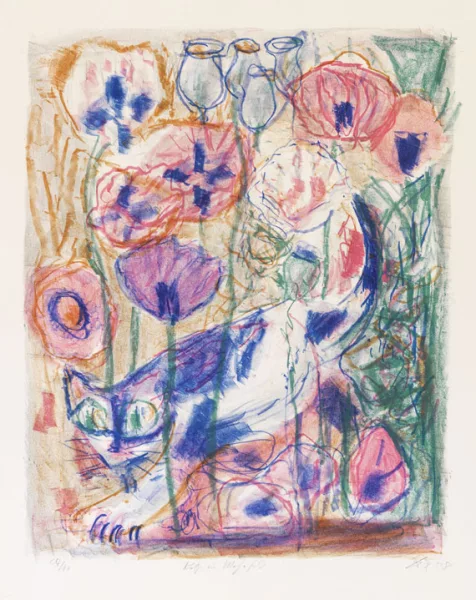 Otto Dix — Katze im Mohnfeld