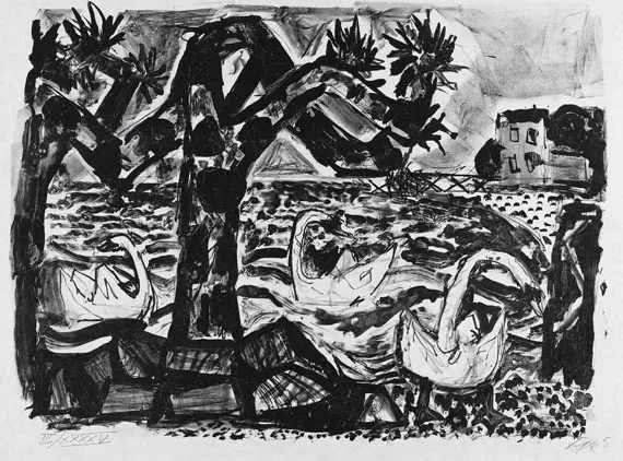 Otto Dix — Bodenseelandschaft (mit Schwänen)