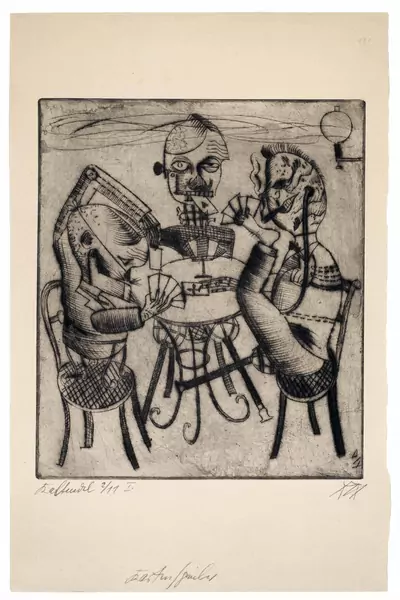 Otto Dix — Kartenspieler — Galerie Kornfeld