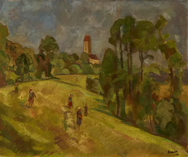 Landschaft mit Kirche
