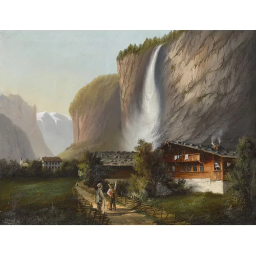 Otto Fahrni — Die Staubbachfälle im Lauterbrunnental.