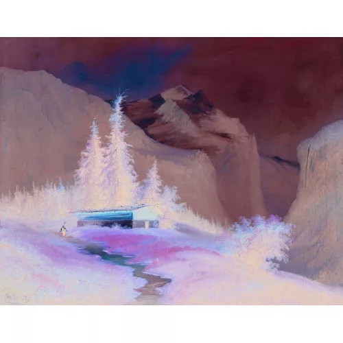 Otto Fahrni — Alphütte im Berner Oberland.