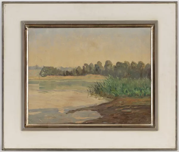 Otto Franz Pilny — Paysage à l'étang,