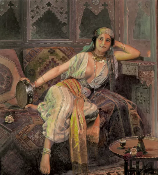Otto Franz Pilny — Arabisches Interieur mit junger Odaliske.