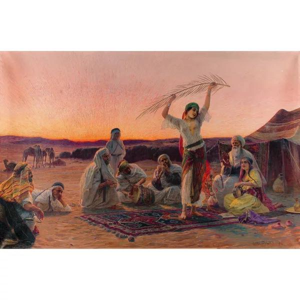 Otto Franz Pilny — Arabische Tänzerin in der Oase.