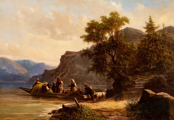 Otto Frölicher — Vierwaldstättersee bei Treib mit Seelisberg
