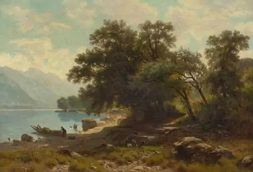 OTTO FRÖLICHER — Uferlandschaft. — Koller Auktionen