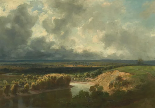 Otto Frölicher — Aufziehendes Gewitter an der Ammer