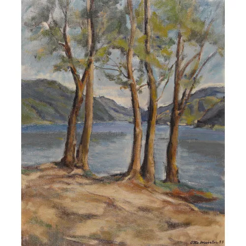 Otto Meister — Sommerliche Seeuferpartie im Tessin.
