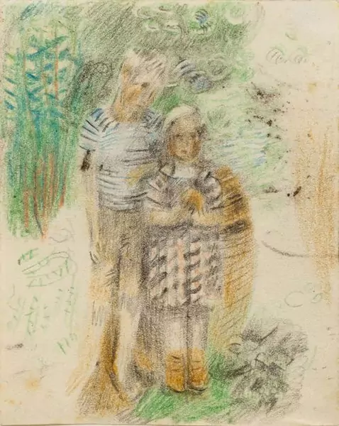 OTTO MEYER-AMDEN — Hermann Hubers Kinder, nach einem Bild Hubers. — Koller Auktionen