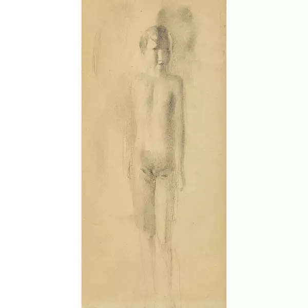 "Knabe mit entblösstem Oberkörper (Einzelfigur zu 'Impfbild')"