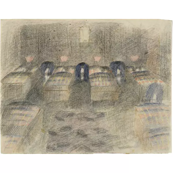Otto Meyer-Amden — Schlafsaalstudie. - Schlafsaalstudie — Galerie Kornfeld