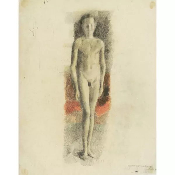 Otto Meyer-Amden — Stehender Knabenakt — Galerie Kornfeld