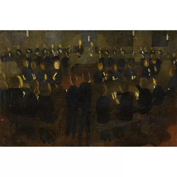 Otto Meyer-Amden — Vorbereitung (Morgenandacht im Waisenhaus) — Galerie Kornfeld
