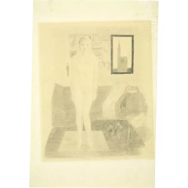Otto Meyer-Amden — Knabenakt in Interieur — Galerie Kornfeld