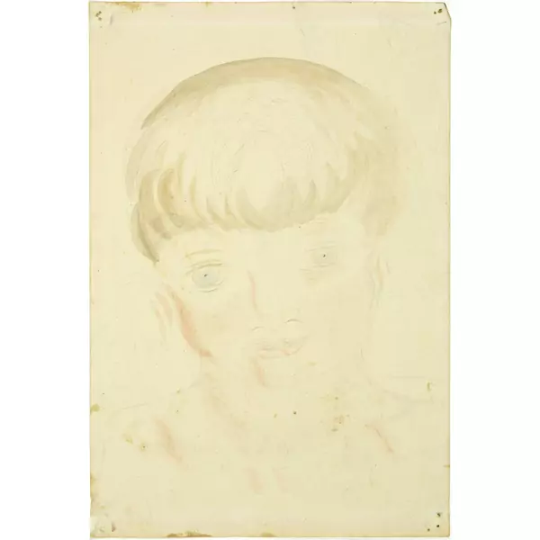 Otto Meyer-Amden — Knabenkopf mit blauen Augen — Galerie Kornfeld