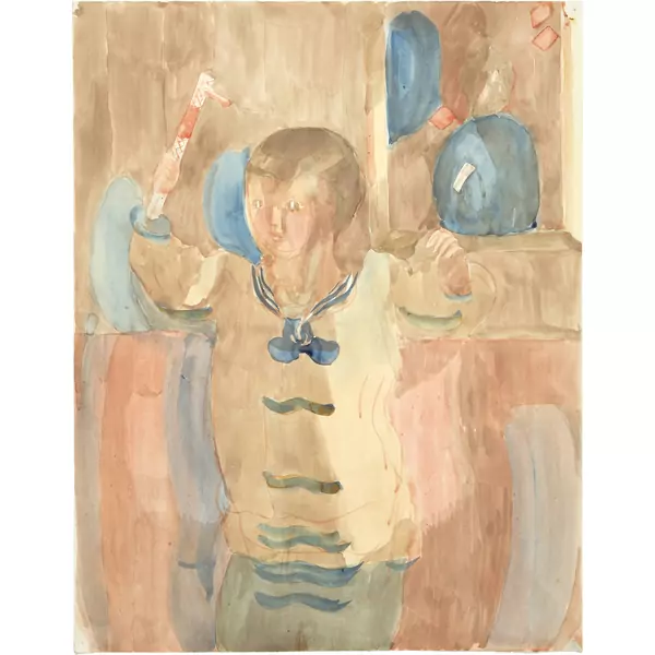 Otto Meyer-Amden — Knabe mit Musikinstrument — Galerie Kornfeld