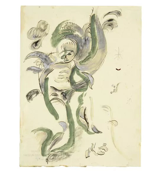Otto Meyer-Amden — Seraphisch stilisierter Knabenakt, sitzend — Galerie Kornfeld