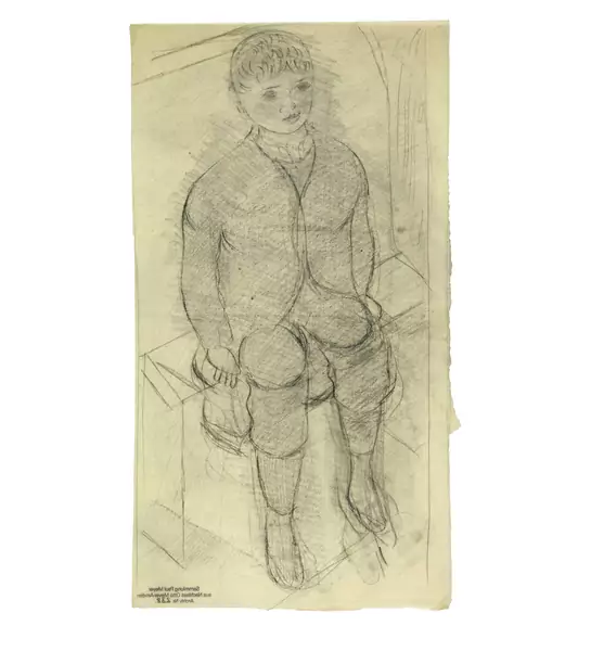 Otto Meyer-Amden — Knabe in Kirchbank — Galerie Kornfeld