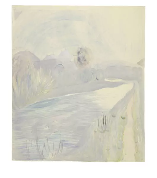 Otto Meyer-Amden — An der Sense mit Blick auf Schloss Laupen. - Blick vom Schloss Laupen auf die Sense — Galerie Kornfeld