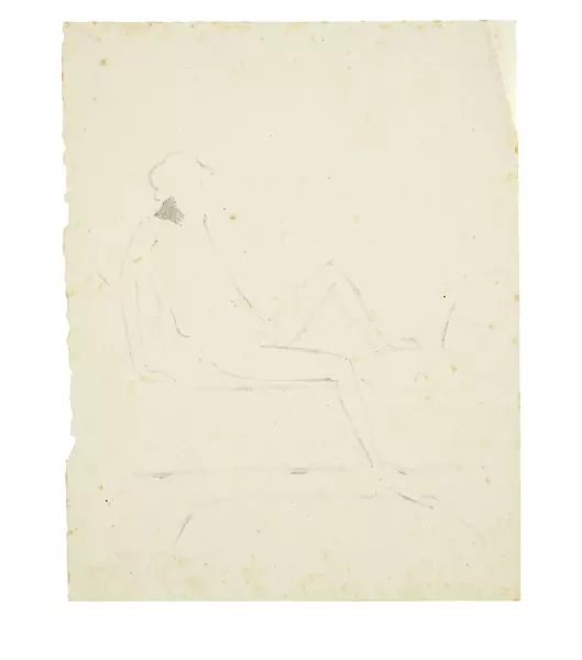 Otto Meyer-Amden — Sammelnummer von 4 Zeichnungen: Gärtnerstudie. - Stehender männlicher Akt. - Sitzender männlicher Akt. - Stehende Figur — Galerie Kornfeld