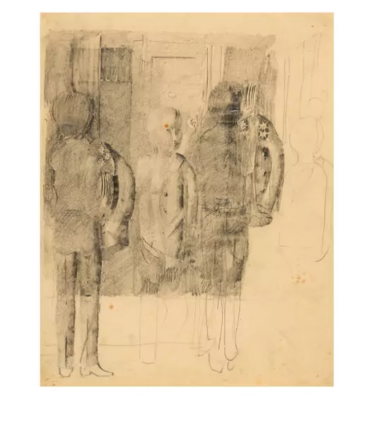 Otto Meyer-Amden — Uniformierung (1. Entwurf) — Galerie Kornfeld