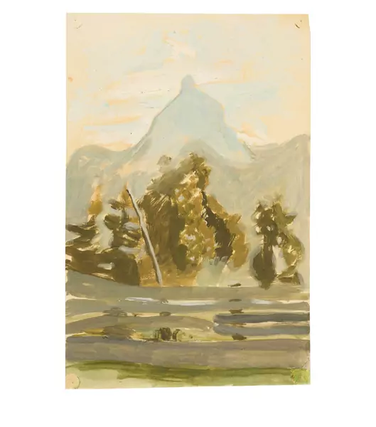 Otto Meyer-Amden — Amdener Landschaft mit Blick auf den "Goggeien" — Galerie Kornfeld
