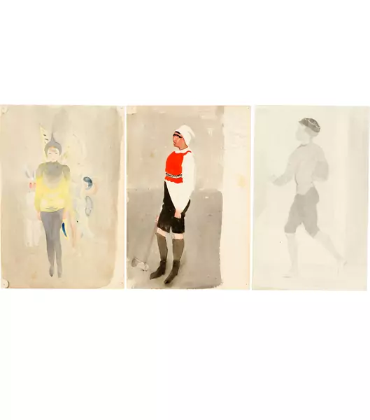Otto Meyer-Amden — Fasnacht. - Metzger. - Student — Galerie Kornfeld