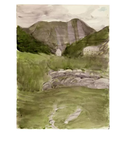 Otto Meyer-Amden — Landschaft bei Amden — Galerie Kornfeld