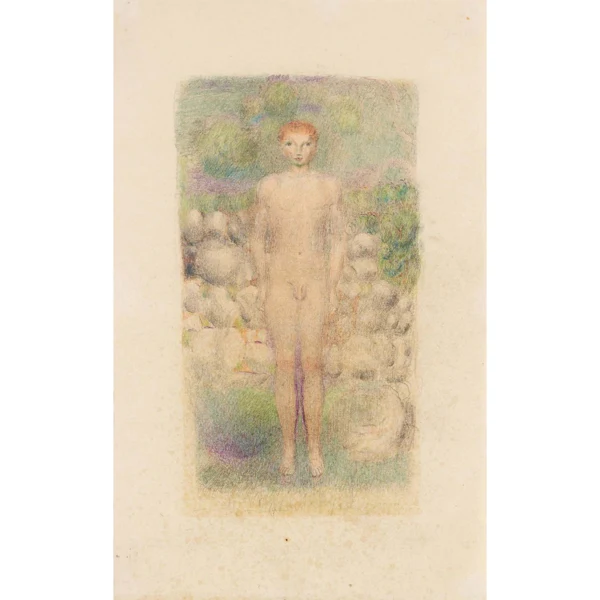 Otto Meyer-Amden — STEHENDER KNABENAKT STANDING NUDE BOY