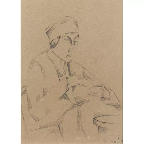 Otto Morach — Porträt einer sitzenden Frau.