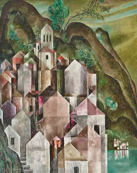 OTTO MORACH — Das Dorf am tyrrhenischen Meer (Dorf in Italien). 1924. — Koller Auktionen