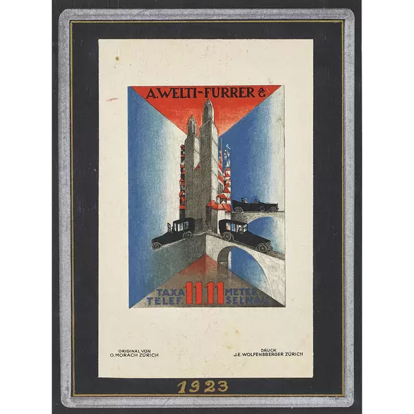 "A. Welti-Furrer AG Taxameter Telef. 1111 Selnau"